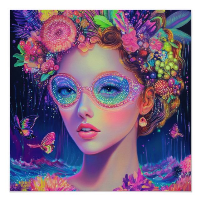 Neon Garden Goddess  Poster (Front)