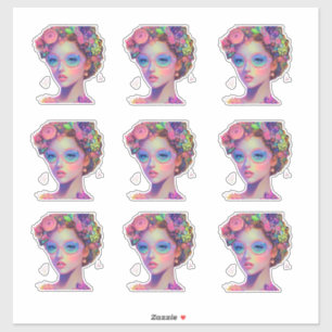 Neon Garden Goddess  Sticker
