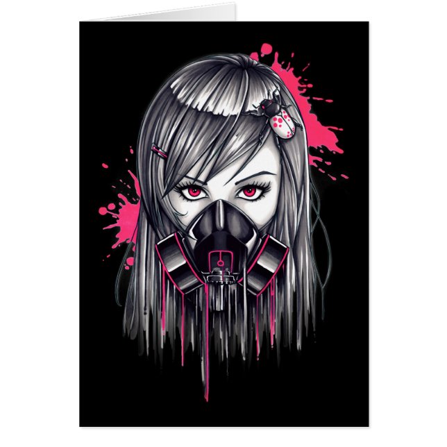 Neon Gas Mask Girl (Front)