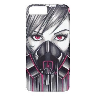 Neon Gas Mask Girl iPhone 8 Plus/7 Plus Case
