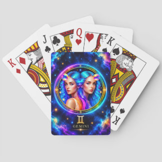 Neon Gemini Playing Cards