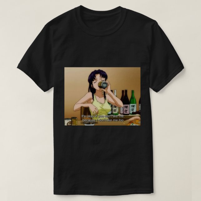 neon genesis evangelion misato katsuragi meme    T-Shirt (Design Front)