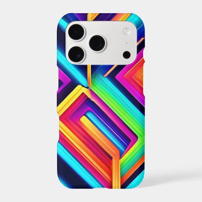 Neon Geometric Abstract Art (Back)