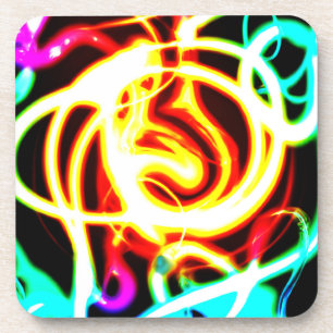 Neon Geometric Art Design for Your Needs Coaster