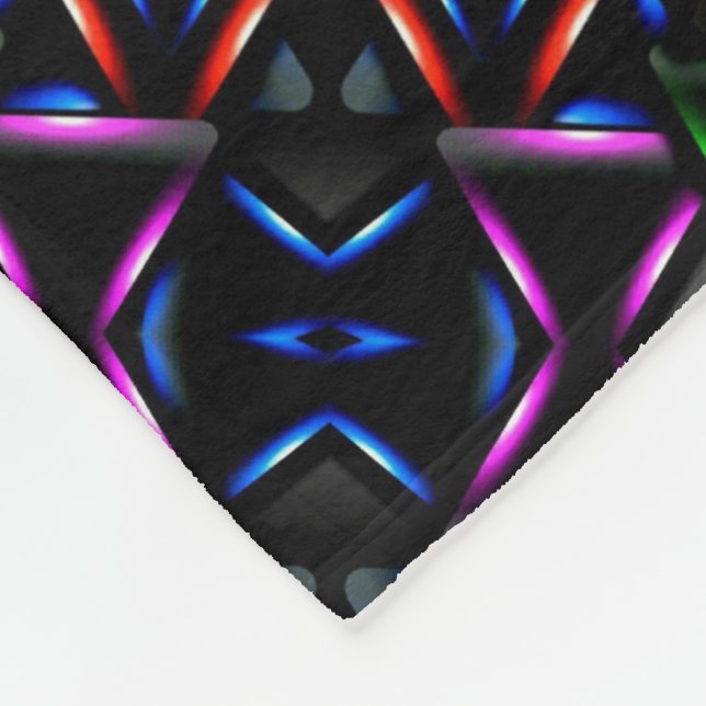 Neon Geometric Pattern Blanket (Corner)