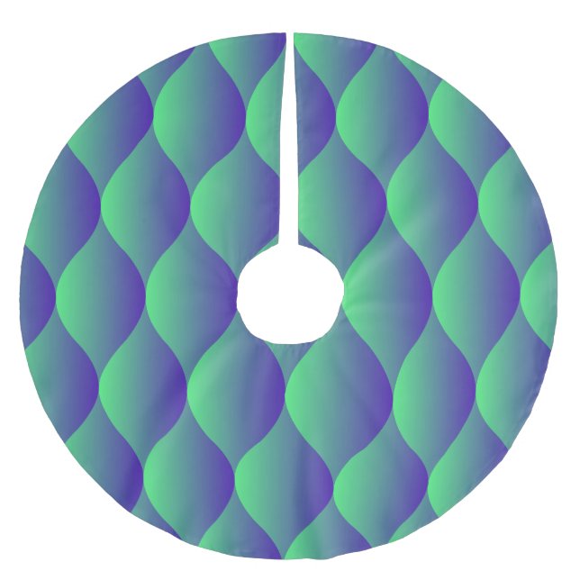 Neon Geometric: Vibrant Bubbled Pattern. Brushed Polyester Tree Skirt (Front)