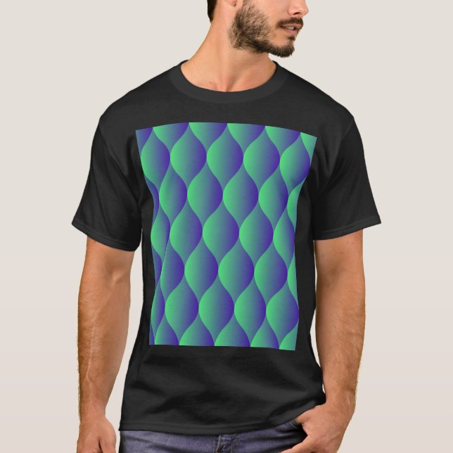 Neon Geometric: Vibrant Bubbled Pattern. T-Shirt (Front)