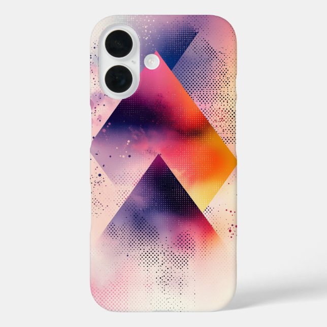 Neon Geometry Phone Case (Back)