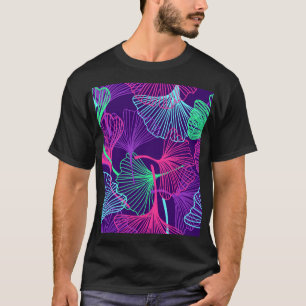 Neon Gingko Leaves: Bright Floral. T-Shirt