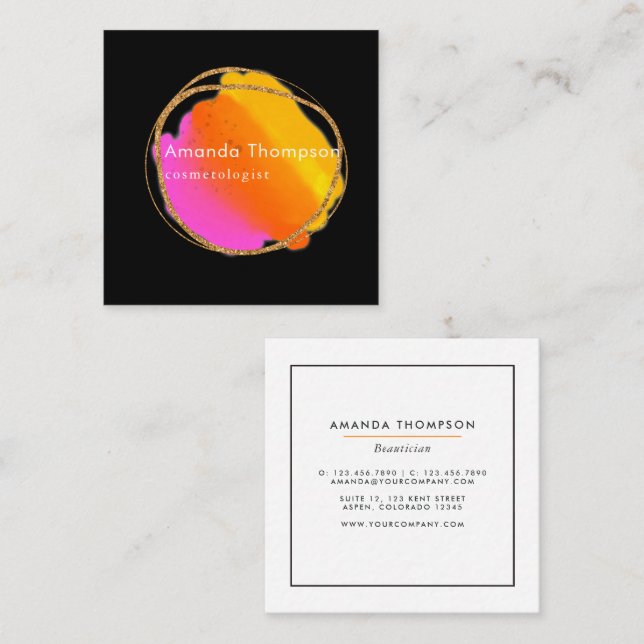 Neon Glitter Business Card (Front/Back)