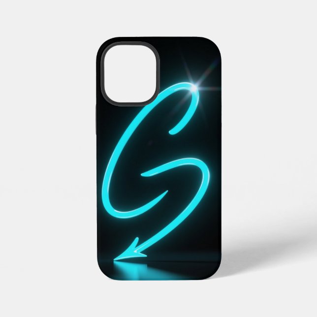 Neon Glow Black Phone Case (Back)
