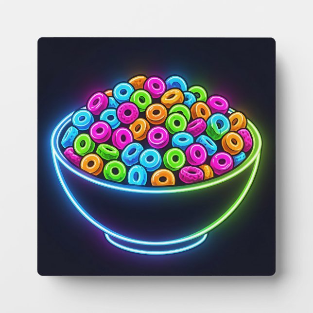 Neon Glow Cereal Bowl Plaque (Front)