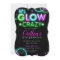 Neon Glow Crazy Girl Party Birthday Invitation