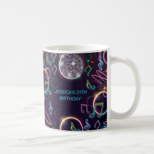 Neon Glow Disco Dance Birthday Party Coffee Mug