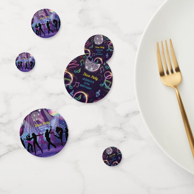 Neon Glow Disco Dance Birthday Party Confetti (Group)