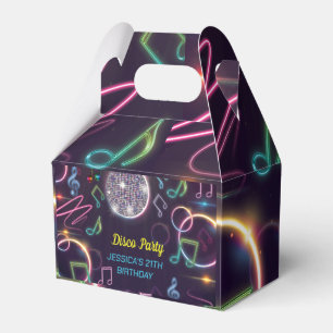 Neon Glow Disco Dance Birthday Party Favour Box