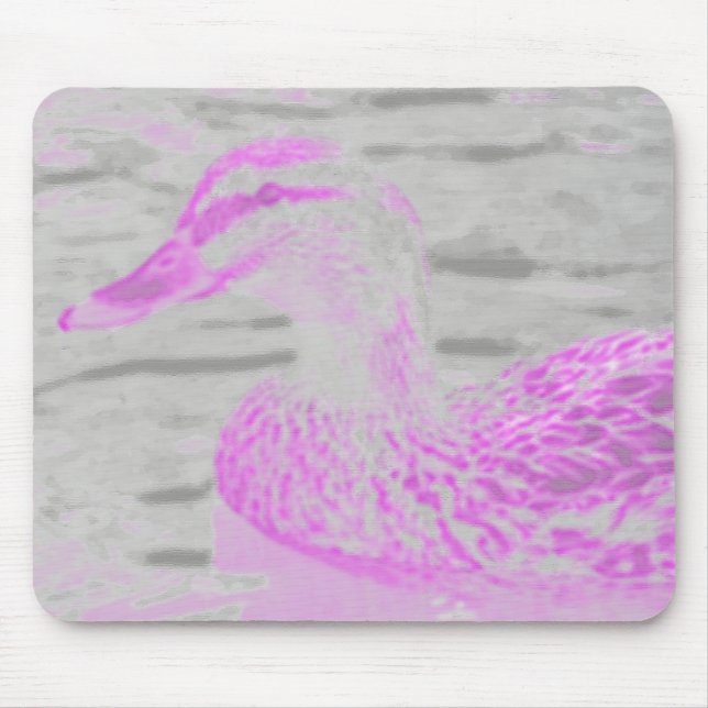 Neon Glow Duck Mouse Mat (Front)