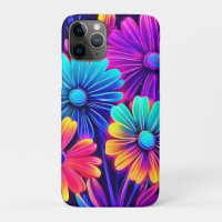 Neon Glow Floral Fantasy Art
