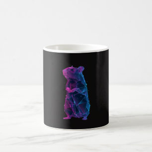 Neon Glow Hamster Sci-fi Coffee Mug