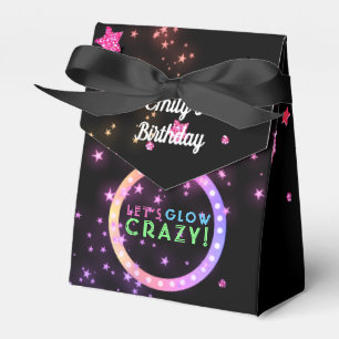 Neon Glow in the Dark Birthday Party Bright Stars Favour Box