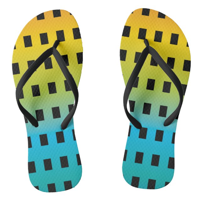 Neon glow in the dark colourful fluorescent 2 flip flops (Footbed)