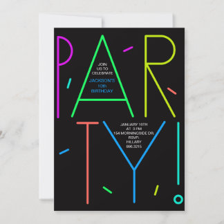 Neon Glow Invitation