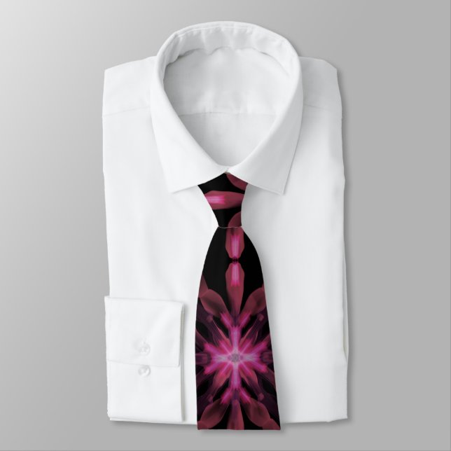 Neon Glow Light Sticks Abstract Design  Tie (Tied)