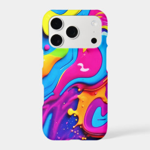 Neon Glow Liquid Splatter Artwork