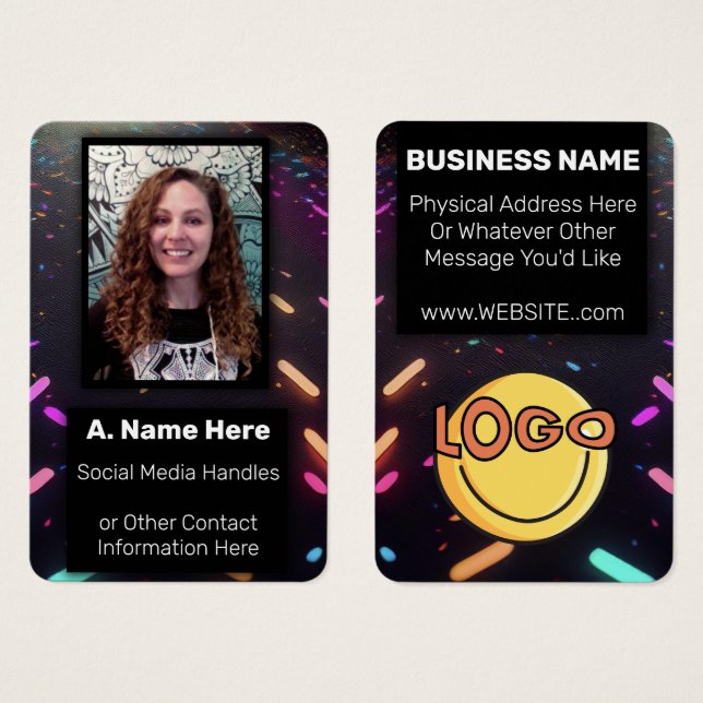 Neon Glow Nightclub Bar Concert VIP Event Staff (Front & Back)