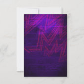 Neon Glow PARTY Birthday VIP PASS Club Invitations (Back)