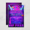 Neon Glow PARTY Birthday VIP PASS Club Invitations