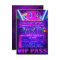 Neon Glow PARTY Birthday VIP PASS Club Invitations