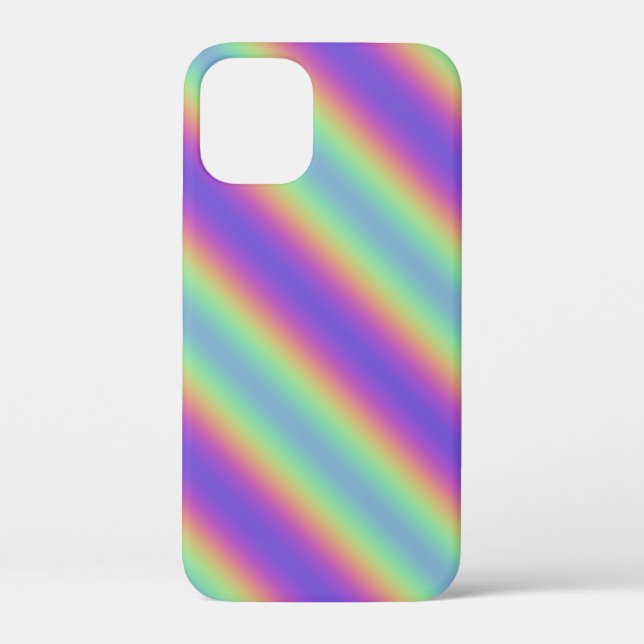 Neon Glow Rainbow Stripe iPhone / iPad case (Back)