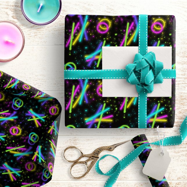 Neon Glow Stick Bracelet Pattern ID923 Wrapping Paper (Creator Uploaded)
