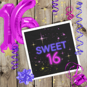 Neon Glow Sweet 16 ID760 Napkin