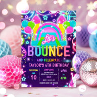 Neon Glow Tie Dye Bounce House Birthday Party