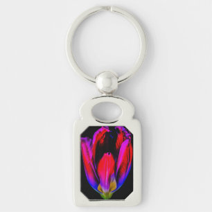 Neon Glow Tulip Key Ring