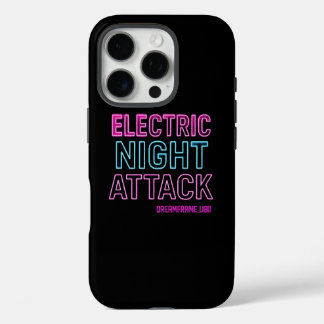 Neon Glow Typography Print | Retro Futuristic Room iPhone 16 Pro Case