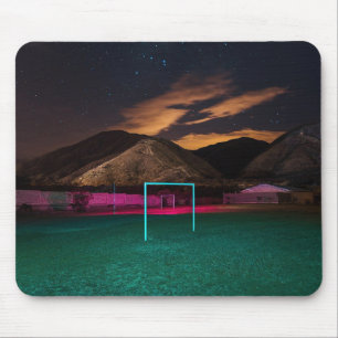 Neon Glow Under the Stars Mouse Mat