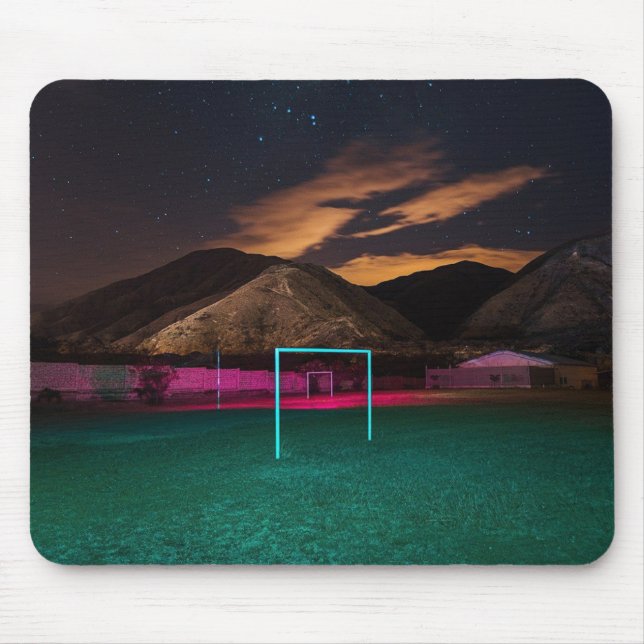 Neon Glow Under the Stars  Mouse Mat (Front)