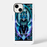 Neon Glowing Tiger mystical and ethereal