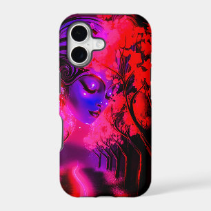 Neon Goddess in Enchanted Forest