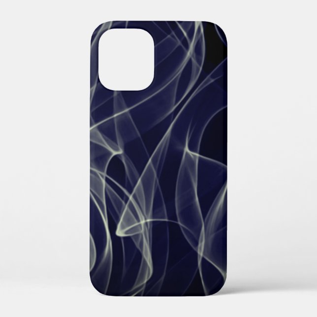 Neon Gold and Blue Curvy Line Pattern -COOL Case-Mate iPhone Case (Back)