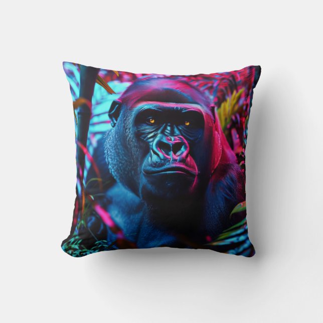 Neon Gorilla Cushion (Front)