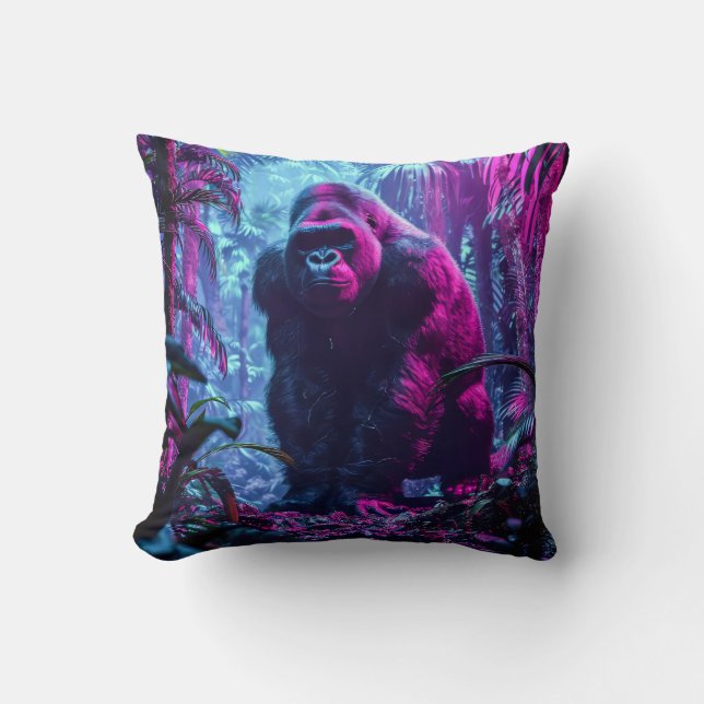 Neon Gorilla Cushion (Front)