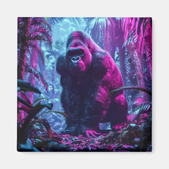 Neon Gorilla Magnet (Front)