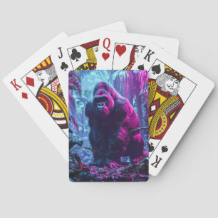 Neon Gorilla Playing Cards