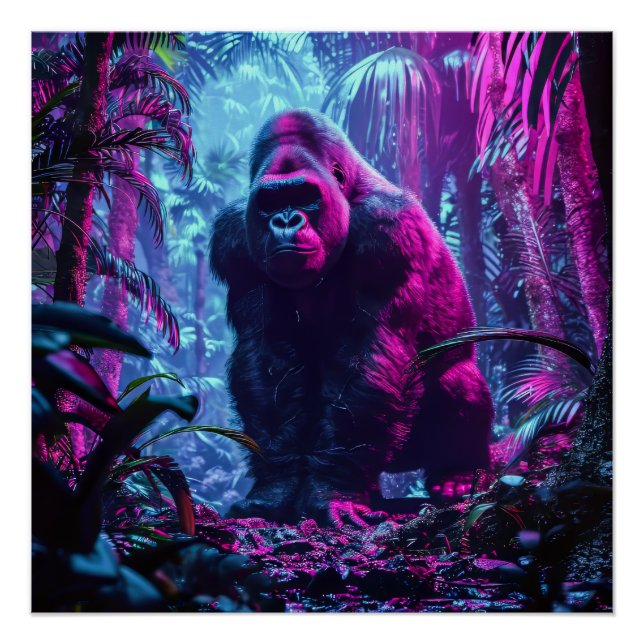 Neon Gorilla Poster (Front)