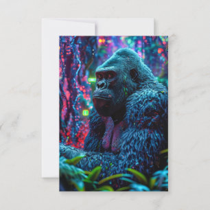 Neon Gorilla Thank You Card