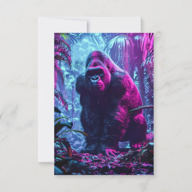Neon Gorilla Thank You Card (Front)
